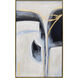 Nouveau Blue and Metallic and White Canvas, The Studio