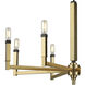 Mandeville 8 Light 31 inch Satin Brass with Oil Rubbed Bronze Chandelier Ceiling Light