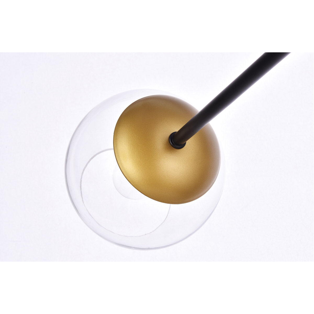 Briggs 6 Light 36 inch Black and Brass Pendant Ceiling Light