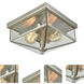 Lankford 2 Light 10 inch Brushed Nickel Outdoor Flush Mount