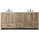 Soma 72 X 19 X 34 inch Natural Oak Vanity Sink Set