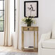 Ashby Demilune Console Table with Storage in Beige