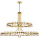 Clover 24 Light 39.25 inch Aged Brass Chandelier Ceiling Light