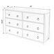 Lark 6 Drawer Dresser in White