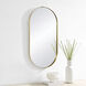 Aleah 40 X 20 inch Satin Brass Wall Mirror