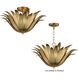 Firenze 3 Light 21.5 inch Gold Leaf Semi-Flush Mount Ceiling Light