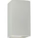 Ambiance Rectangle LED 9.5 inch Matte White Outdoor Wall Sconce, Small