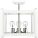 Coyle 4 Light 14 inch White with Polished Nickel Cluster Pendant Ceiling Light