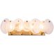 Lily 4 Light 26.26 inch Brushed Brass Bathroom Vanity Wall Light