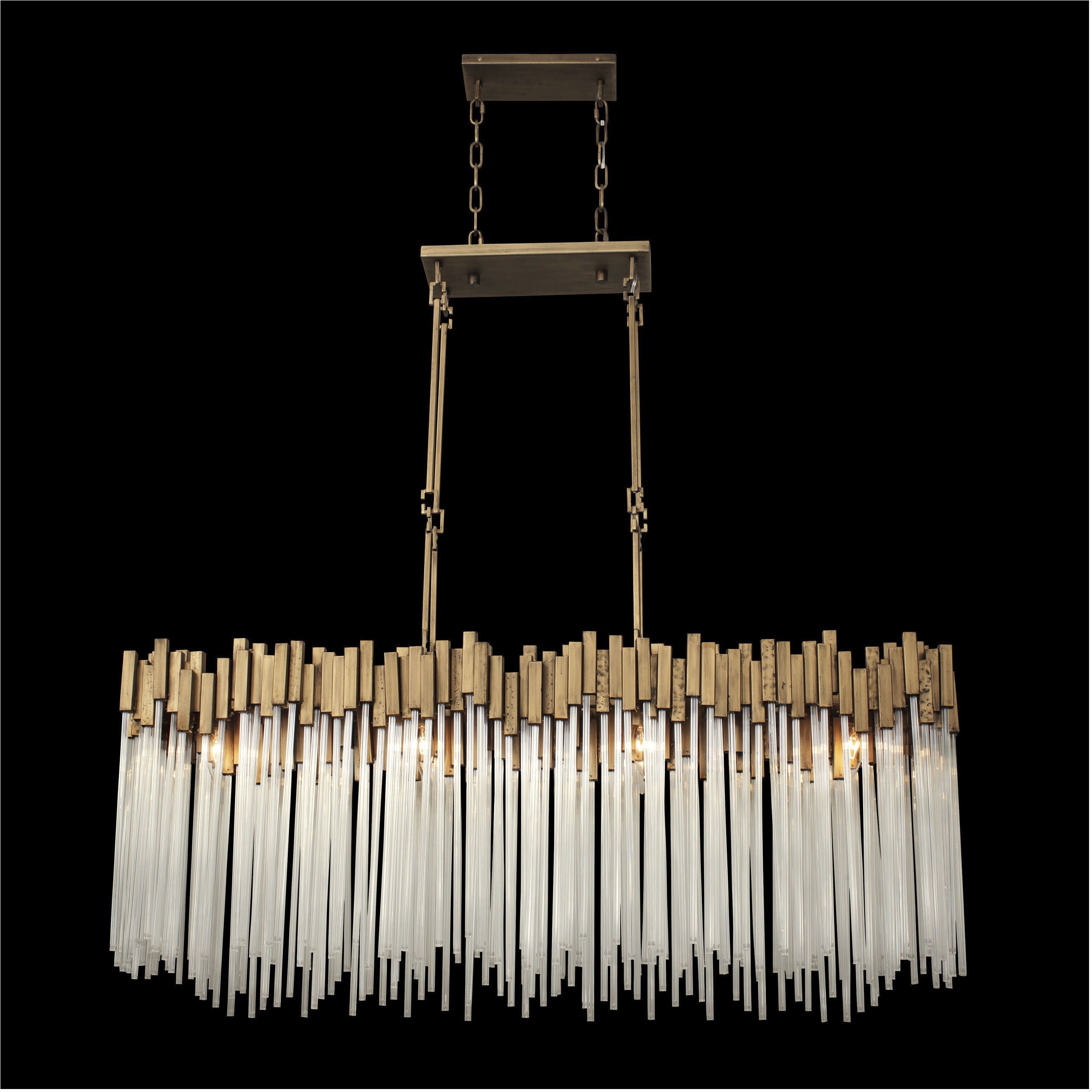 Matrix Linear Pendant Ceiling Light in Havana Gold, 8