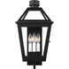 C&M by Chapman & Myers Hyannis 3 Light 20.25 inch Textured Black Outdoor Wall Lantern