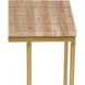 Dezi 24.25 X 20 inch Natural/Brass C Table