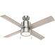Beck 52 inch Brushed Nickel with Light Gray Oak/Warm Grey Oak Blades Ceiling Fan