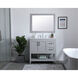 Aqua 36 X 30 inch Grey Wall Mirror