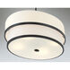 Cascade 4 Light Coal Pendant Ceiling Light, Oval