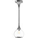 Alora Mood Hazel 1 Light 6.63 inch Chrome Pendant Ceiling Light in Clear Glass
