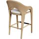 Kavali 42 inch Natural Honey and Oyster White Outdoor Barstool