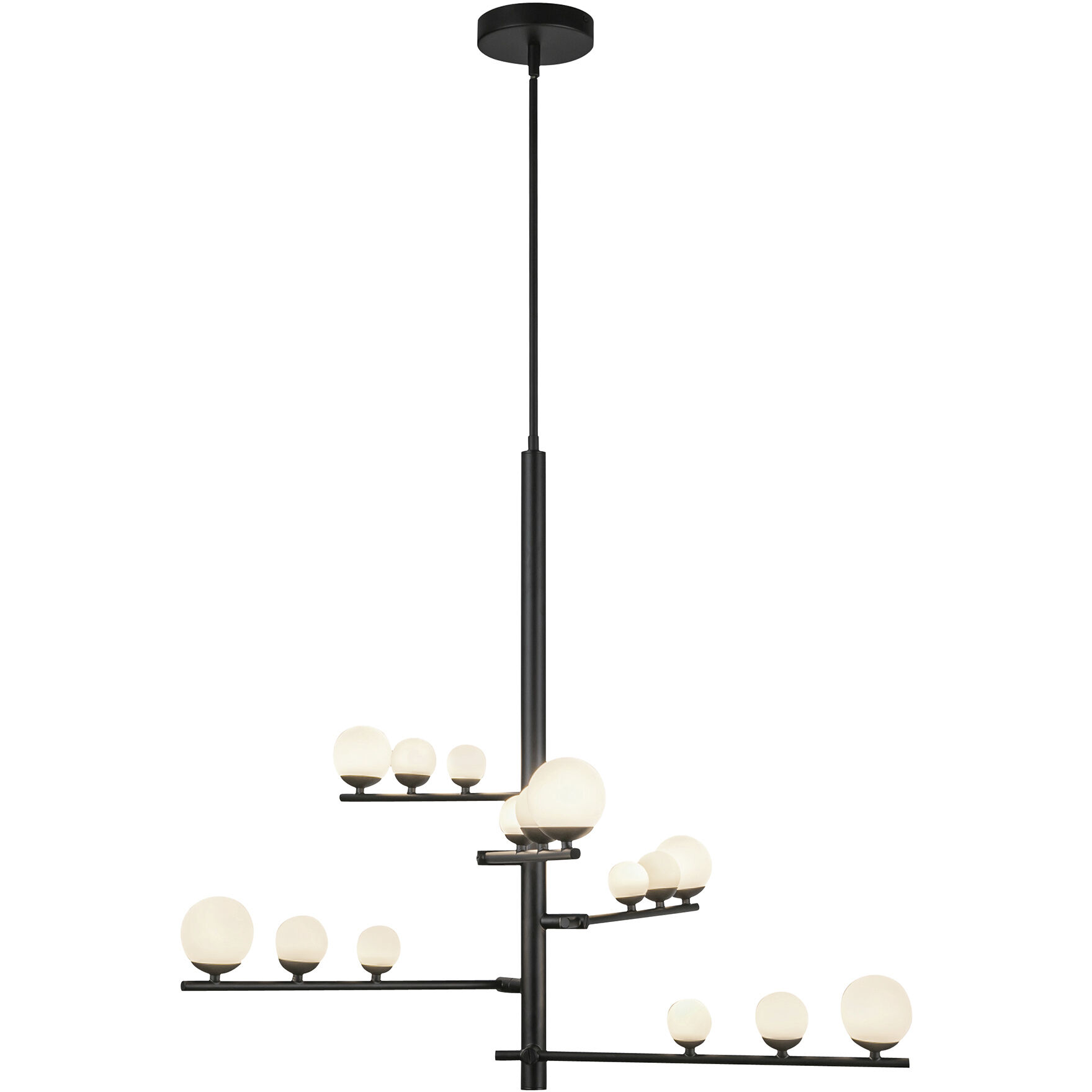 Cypress LED 18 inch Black Chandelier Ceiling Light