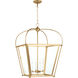 C&M by Chapman & Myers Charleston 4 Light 21 inch Satin Brass Pendant Ceiling Light