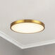 Alora Mood Evelyn 11.88 inch Brushed Gold and Alabaster Flush Mount Ceiling Light