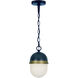 Capsule 3 Light 12.25 inch Matte Black and Textured Gold Outdoor Pendant, Brian Patrick Flynn