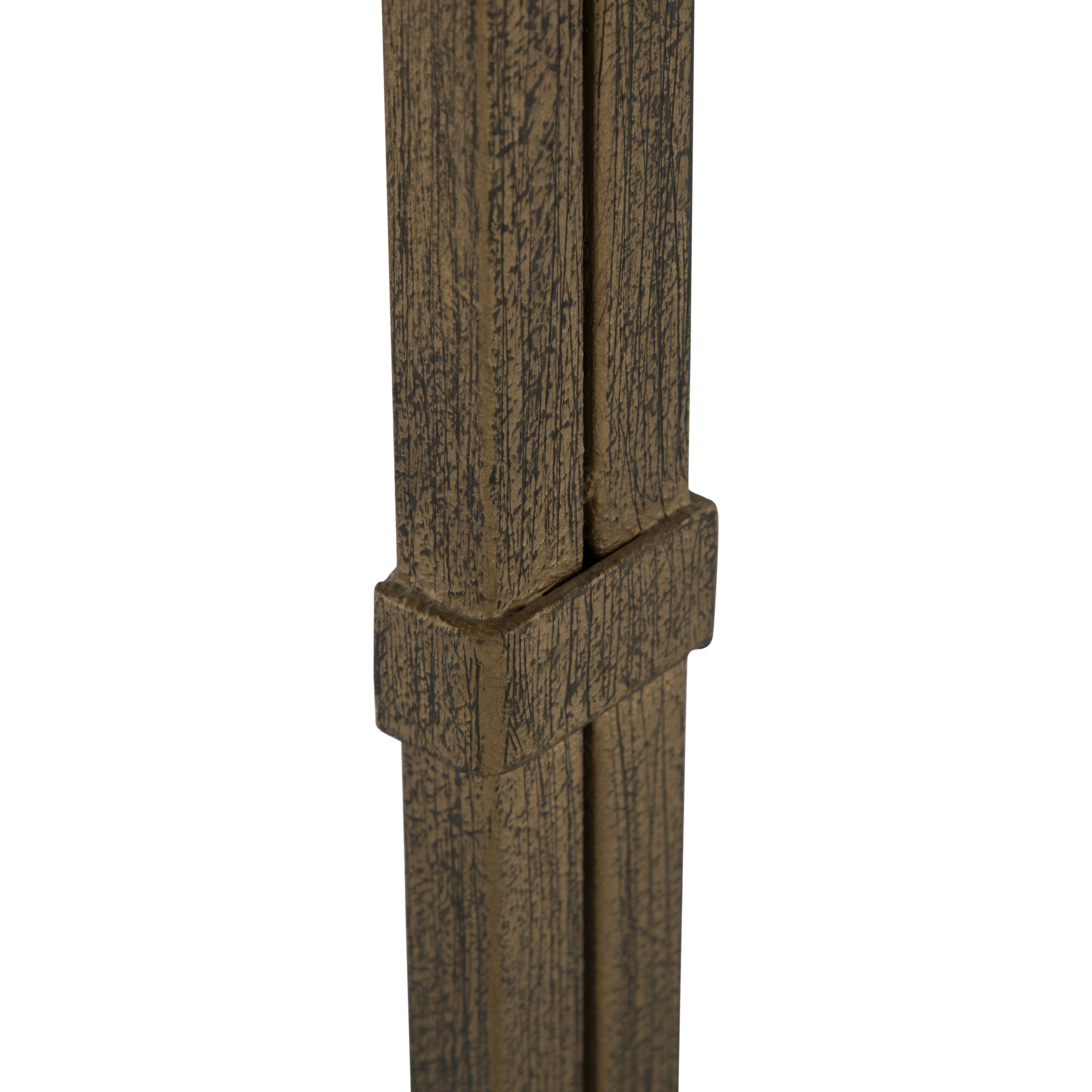 Stevens 52 X 32 inch Antique Textured Gold / White Seagrass / Clear Resin Coffee Table