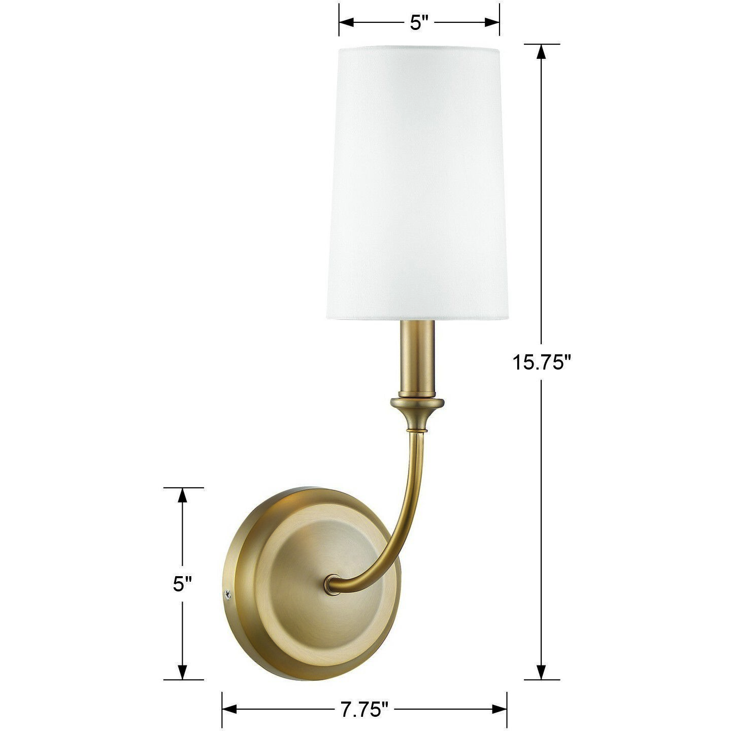 Sylvan Bath Sconce Wall Light in Vibrant Gold