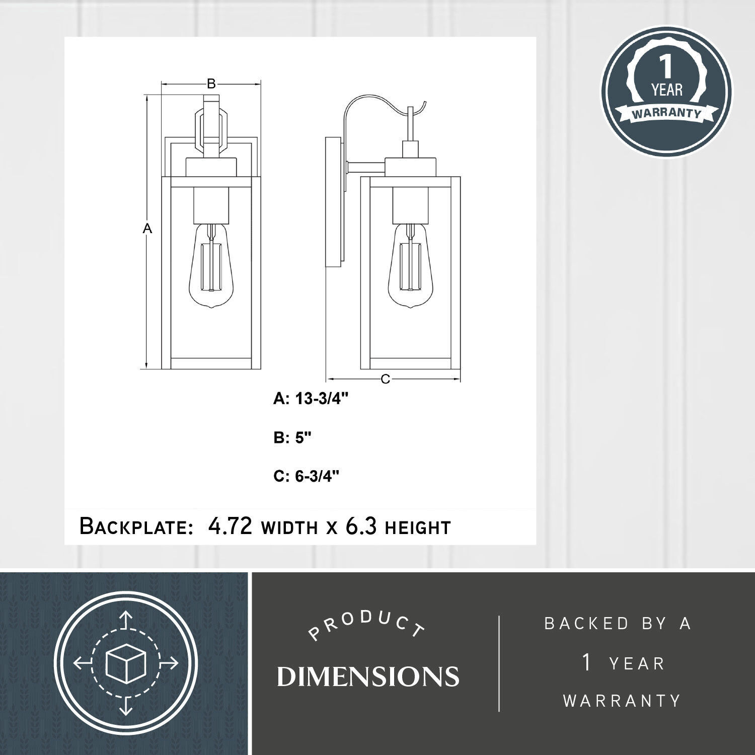 Clinton 1 Light 13.75 inch Matte Black Outdoor Wall