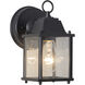 Grove 1 Light 8.5 inch Black Exterior Wall Sconce