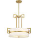 Quatrain 4 Light 22.75 inch True Gold Pendant Ceiling Light