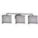 Textile 25.25 inch Matte Black Bath Bar Wall Light in Rectangle, Incandescent, Gray