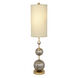 Marie 34 inch 60.00 watt Hand-Finished Silver with Gold Table Lamp Portable Light, Flambeau