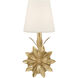 Broche Bath Sconce Wall Light in Antique Gold