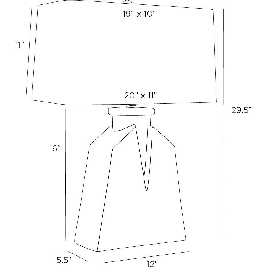 Cera 150.00 watt Ivory Crackle Table Lamp Portable Light