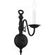 Williamsburg 1 Light 4 inch Black Sconce Wall Light