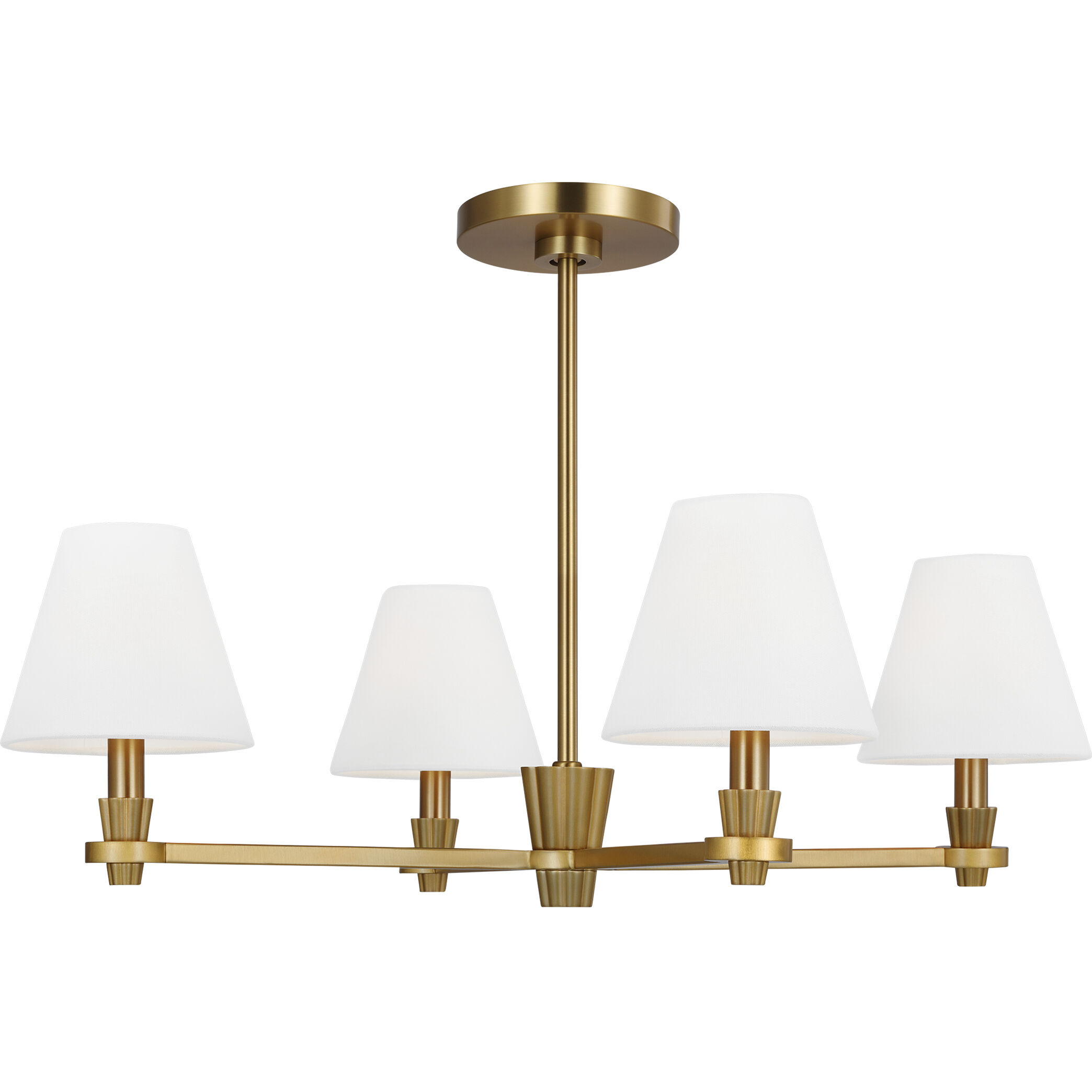 AH by Alexa Hampton Paisley 4 Light 28 inch Burnished Brass Chandelier Ceiling Light