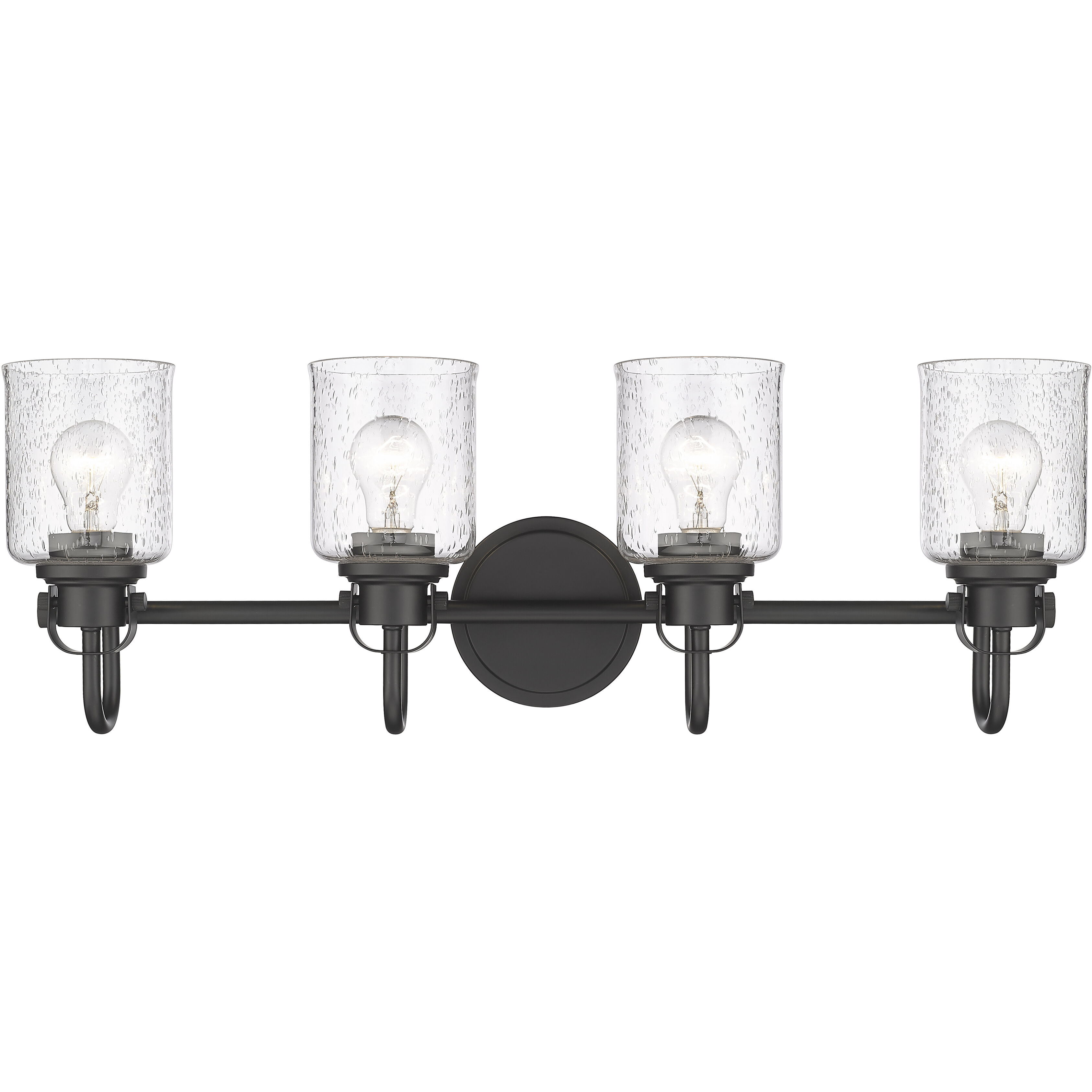 Kinsley 4 Light 28 inch Matte Black Bath Vanity Wall Light