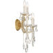 Maria Theresa Sconce Wall Light in Clear Hand Cut, Gold