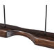 Dakota LED 47.25 inch Walnut Linear Pendant Ceiling Light