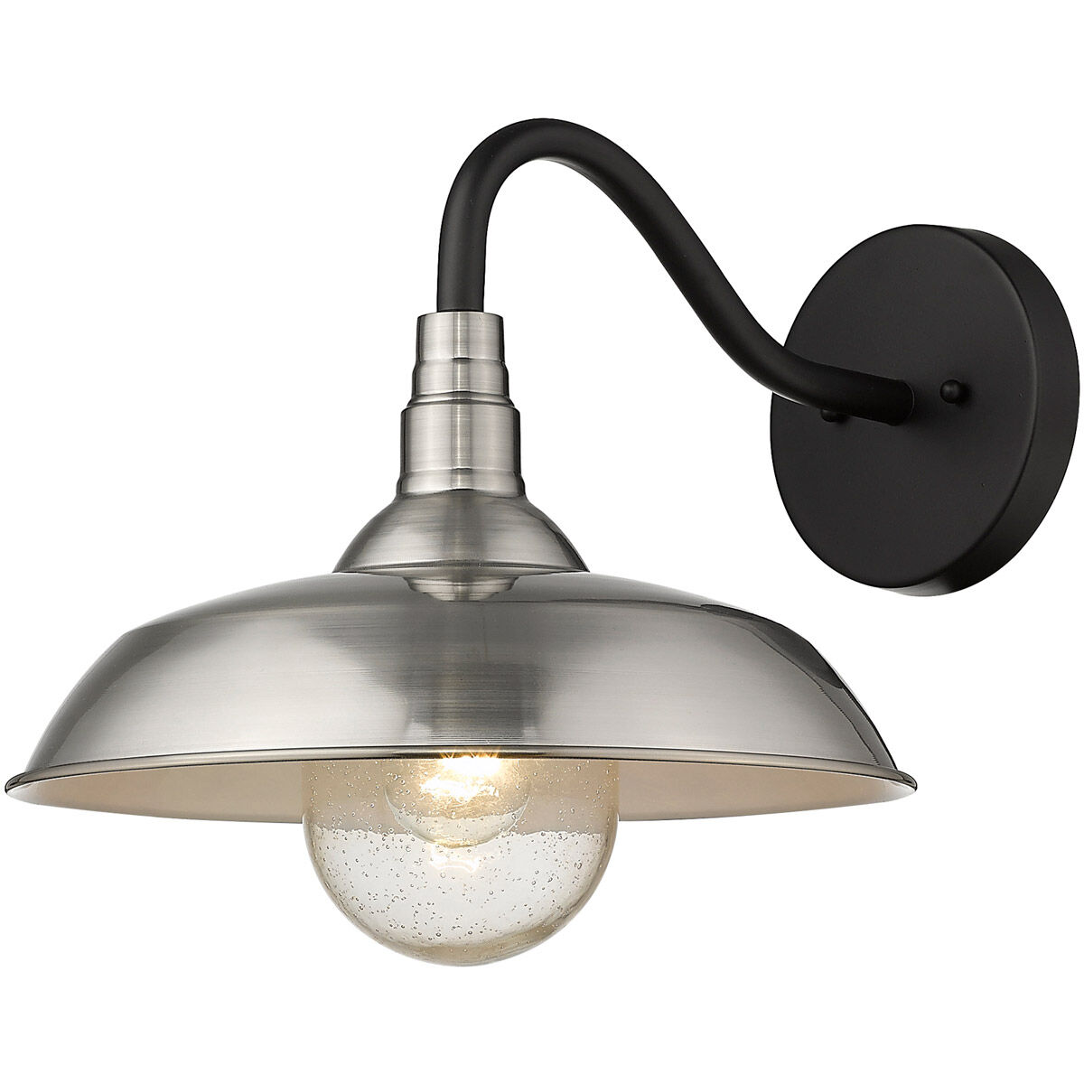 Burry 1 Light 14 inch Satin Nickel Exterior Wall Mount