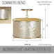 Sommers Bend 4 Light 17 inch Capiz Shell Gold Semi Flush Ceiling Light