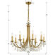 Bridgehampton 8 Light 28 inch Antique Gold Chandelier Ceiling Light in Clear Hand Cut