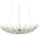 Shinju 4 Light 28.5 inch Contemporary Silver Leaf Bowl Chandelier Ceiling Light, Aviva Stanoff Collection
