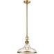 Rutherford 1 Light 15 inch Satin Brass Pendant Ceiling Light