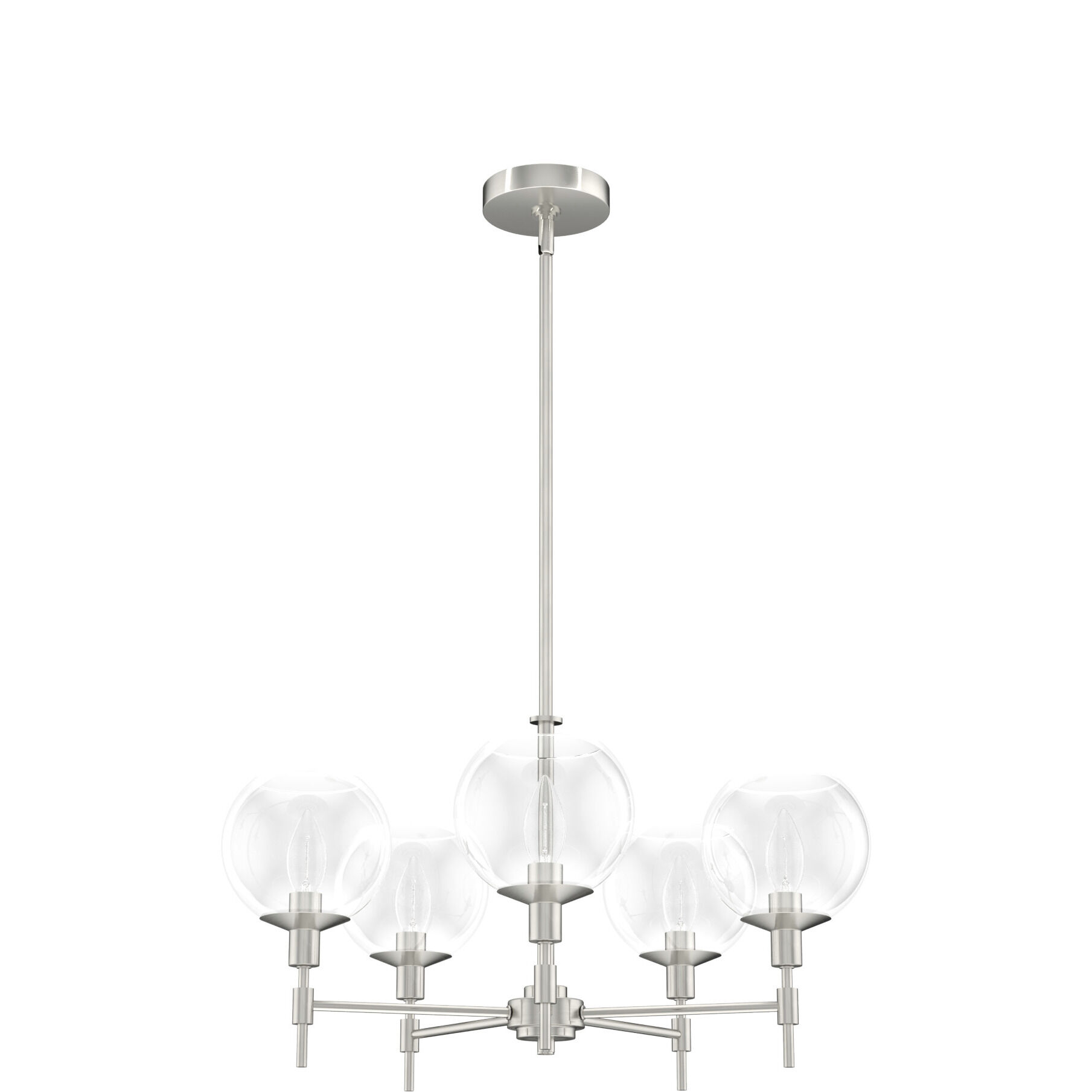 Xidane 5 Light 24 inch Brushed Nickel Chandelier Ceiling Light