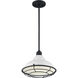 Newbridge 1 Light 12 inch Gloss White and Black Accents Pendant Ceiling Light