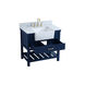 Clement 36 X 22 X 34.13 inch Blue Bathroom Vanity Cabinet