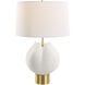 In Bloom 25.5 inch 150.00 watt Chalk White and Antiqued Brass Table Lamp Portable Light