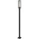 Aura 1 Light 118.5 inch Black Outdoor Post Mounted Fixture in G9