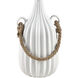 Harding 15.75 X 8.5 inch Vase in Matte White with Natural